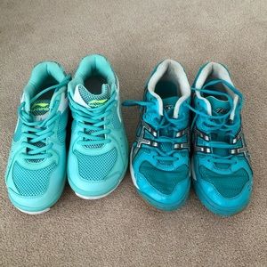 ASICS and LINING badminton shoes